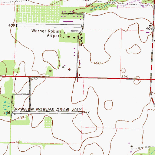 Topographic Map of Pilgrim Rest, GA