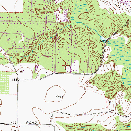 Topographic Map of Pine Forest, GA
