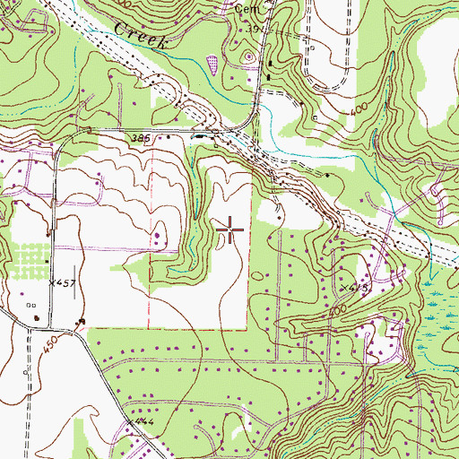 Topographic Map of Quail Meadow, GA