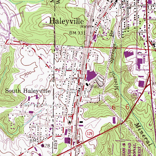 Topographic Map of Pebble Post Office (historical), AL