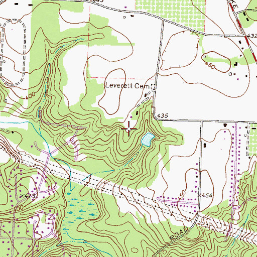 Topographic Map of Quail Run, GA