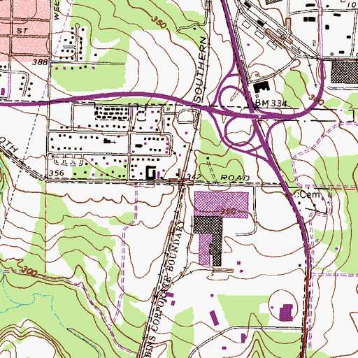 Topographic Map of Redding, GA