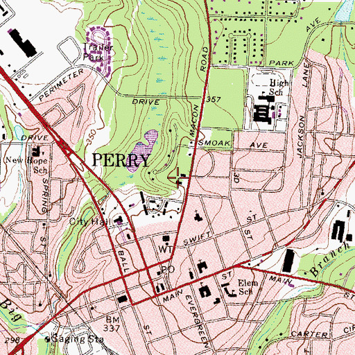 Topographic Map of Saint Christophers Episcopal Church, GA