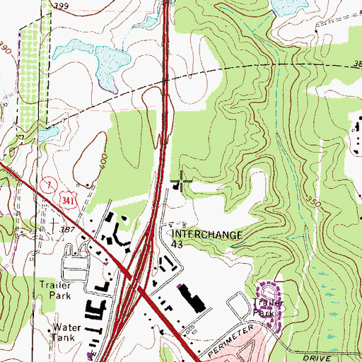 Topographic Map of Saint Patricks Catholic Church, GA