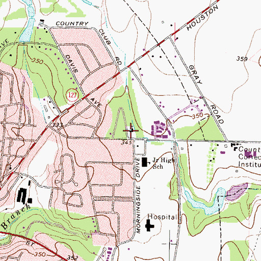 Topographic Map of Second Memorial Baptist Church, GA