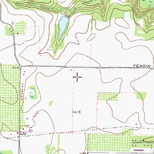Topographic Map of Settlers Landing, GA