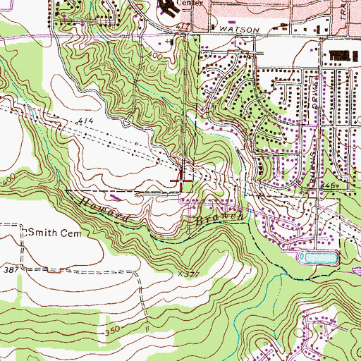 Topographic Map of Sonja Heights, GA