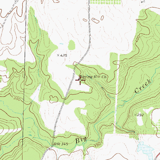 Topographic Map of Spring Hill School (historical), GA