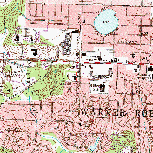 Topographic Map of Trinity United Methodist Church, GA