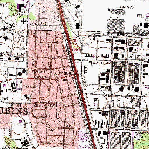 Topographic Map of Wallston, GA
