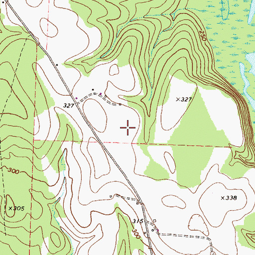 Topographic Map of Waterford South, GA