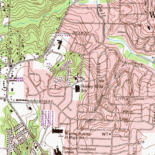 Topographic Map of Westminster Presbyterian Church, GA