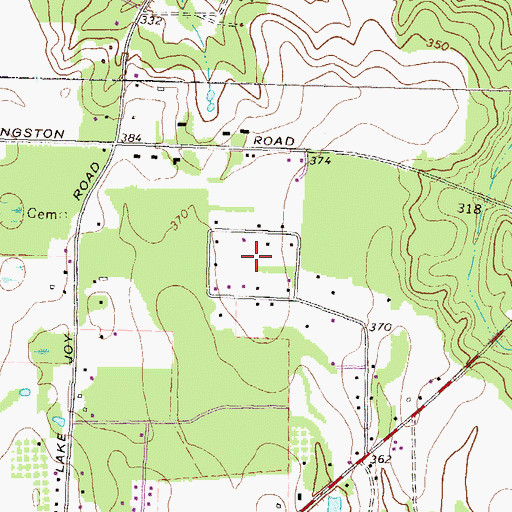 Topographic Map of Wildwood Estates, GA