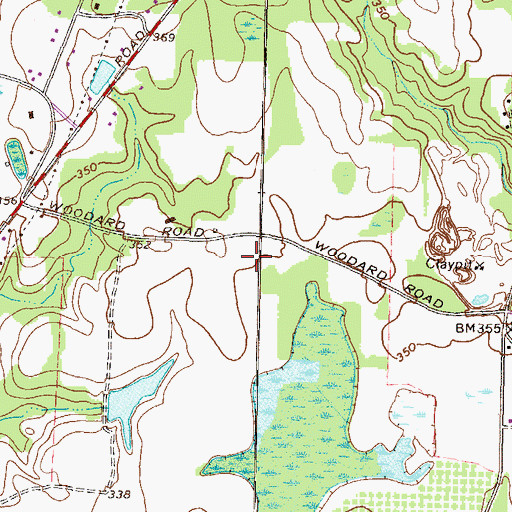 Topographic Map of Woodard Estates, GA