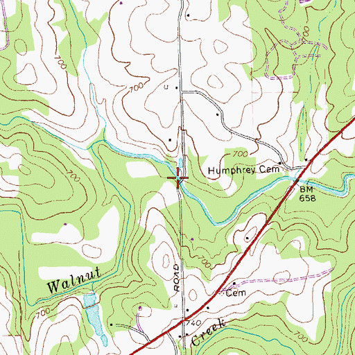 Topographic Map of Air Line Bridge, GA