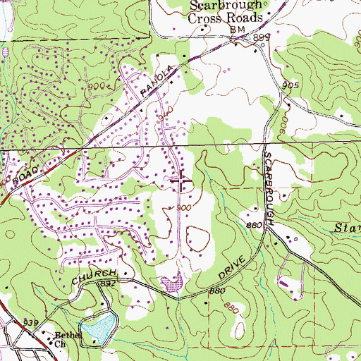 Topographic Map of Autumn Chase, GA