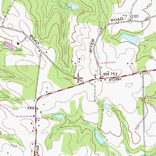 Topographic Map of Beersheba School (historical), GA