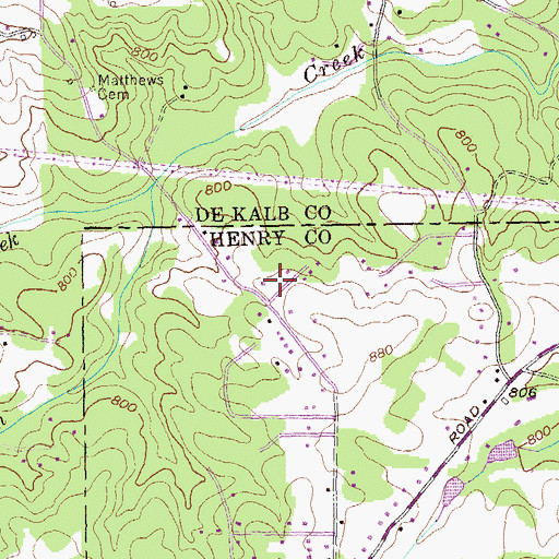 Topographic Map of Bowden, GA