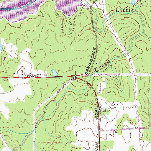 Topographic Map of Brannan, GA