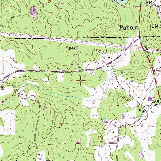 Topographic Map of Brookfield Woods, GA