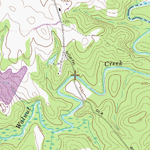 Topographic Map of Copelands Bridge, GA