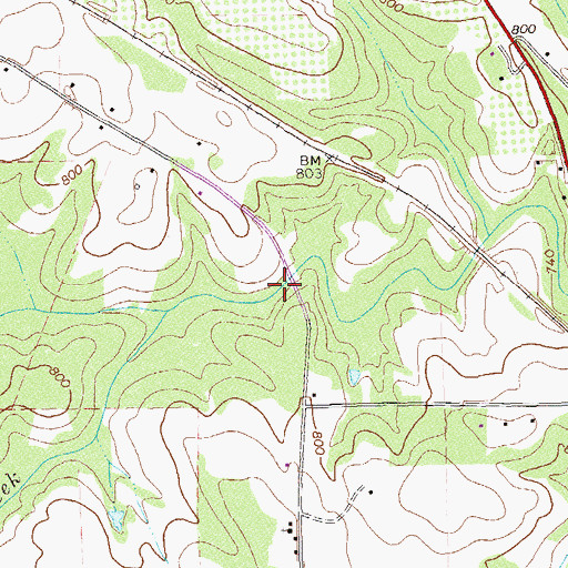 Topographic Map of Dailys Mill (historical), GA