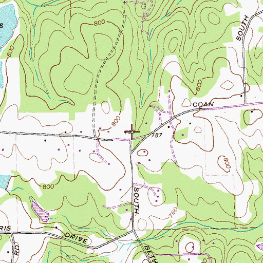 Topographic Map of Daniel School (historical), GA