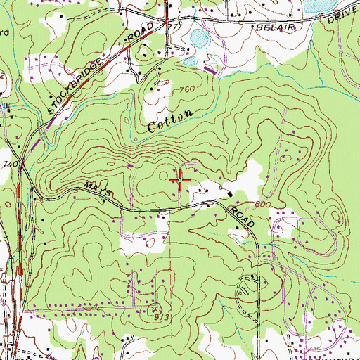 Topographic Map of Dove Rest, GA