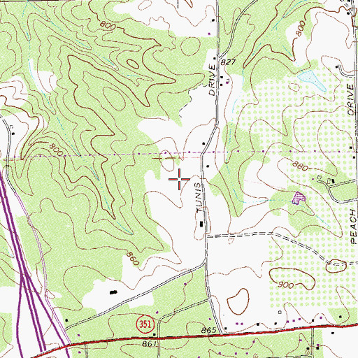 Topographic Map of Eagles Landing High School, GA