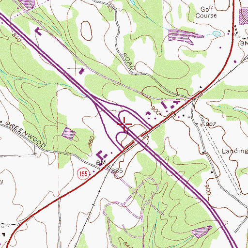 Topographic Map of Exit 69, GA