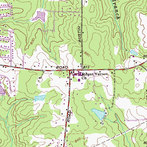 Topographic Map of Fairview Church, GA