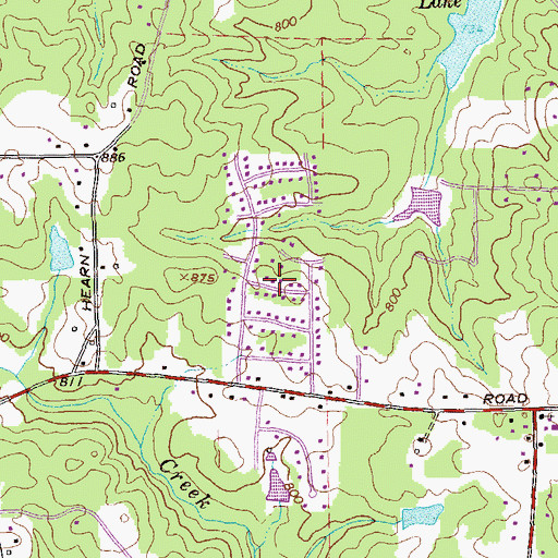 Topographic Map of Fairview Manor, GA