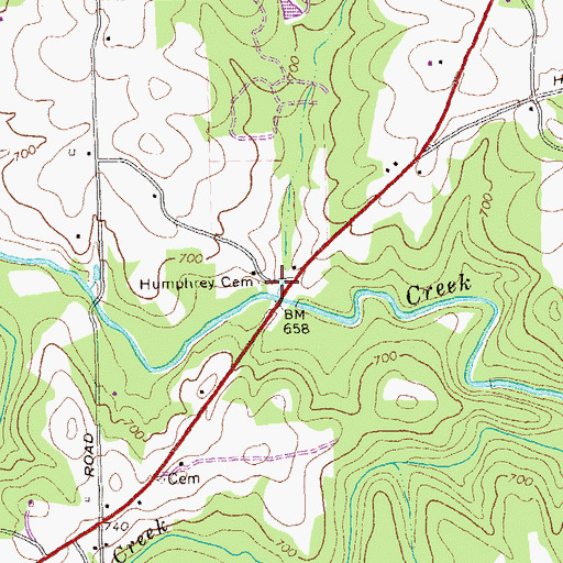 Topographic Map of Fargasons Mill (historical), GA