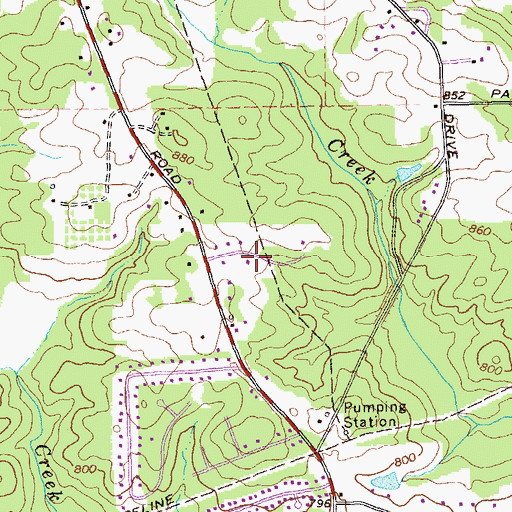 Topographic Map of Flintlook, GA