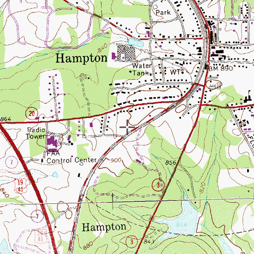 Topographic Map of Fortson Memorial Library, GA