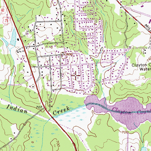 Topographic Map of Highland Village, GA