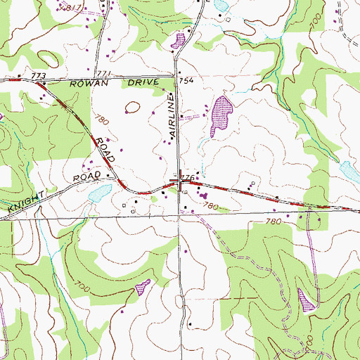 Topographic Map of Julia, GA