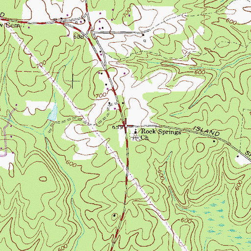Topographic Map of Leadmore, GA