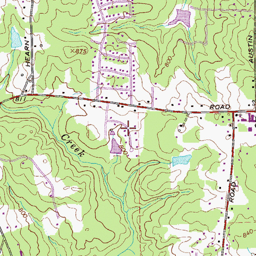 Topographic Map of Martin Creek Country Estates, GA