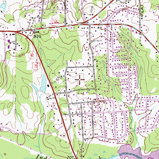 Topographic Map of Pine Valley Estates, GA