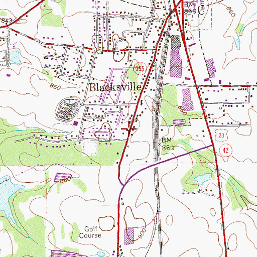 Topographic Map of Power of God Church, GA