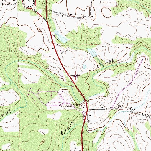 Topographic Map of Saint James Church, GA