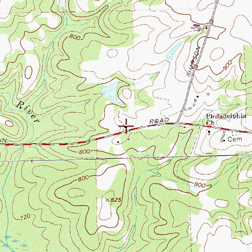 Topographic Map of Saint Paul School (historical), GA