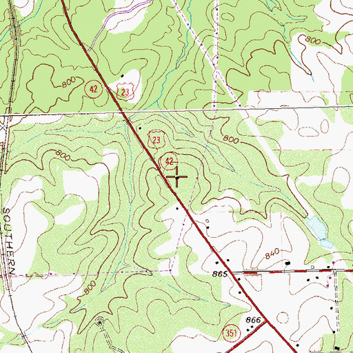 Topographic Map of Seven Day Church, GA