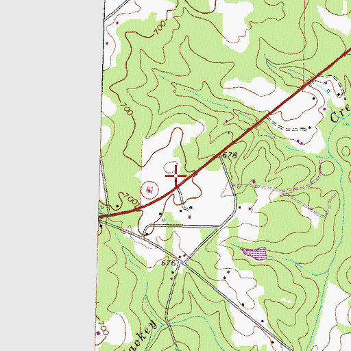 Topographic Map of South River Church, GA