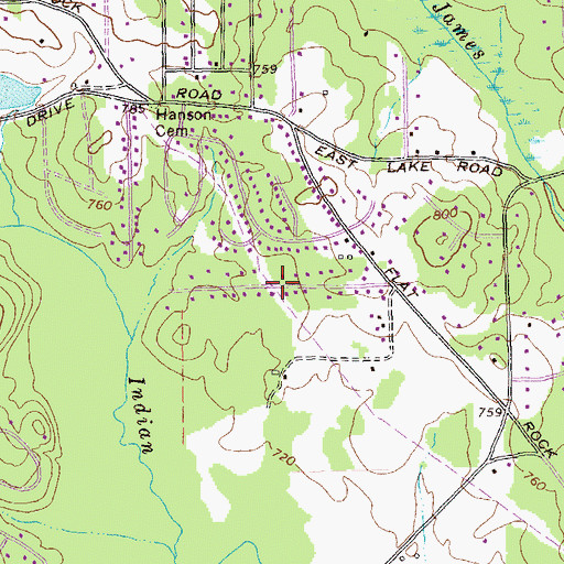 Topographic Map of Southbridge, GA