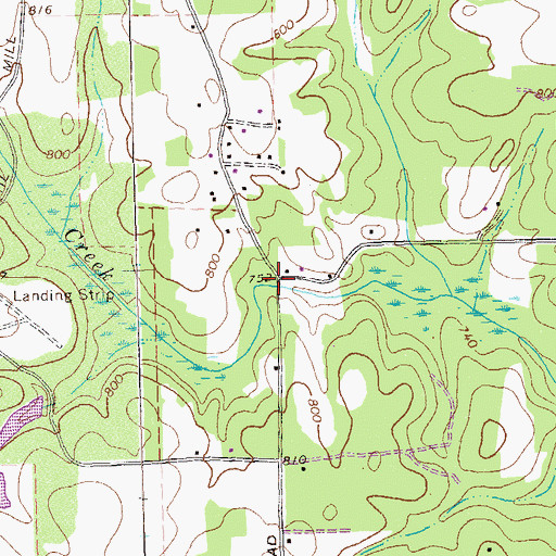 Topographic Map of Sowell Bridge, GA