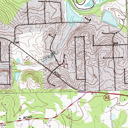 Topographic Map of Spivey Chase, GA