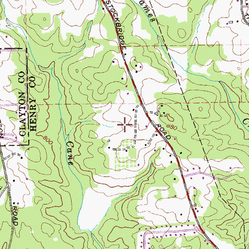 Topographic Map of Stokes Crossing, GA