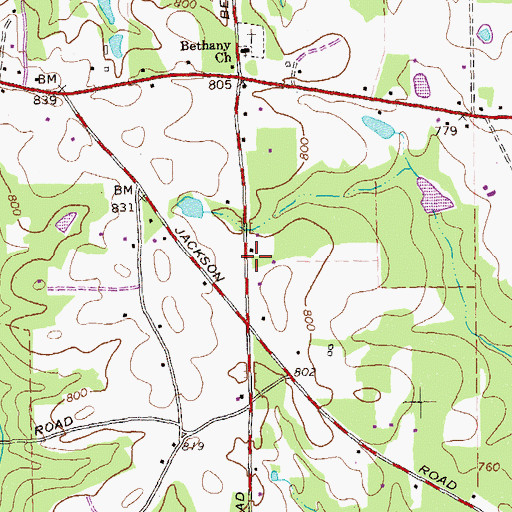 Topographic Map of Union Graded School (historical), GA